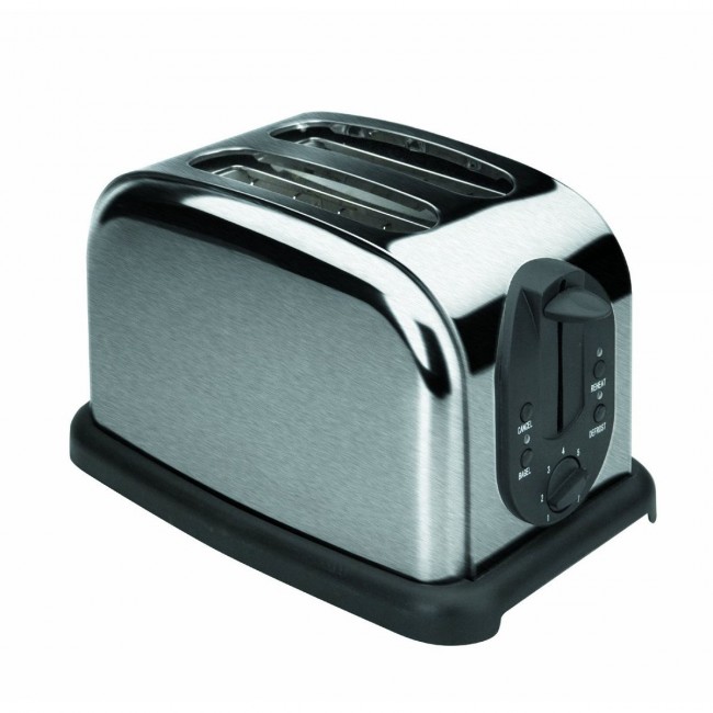 Grille-pain automatique inox deux tranches - 1000w - Grille-pain - Lacor
