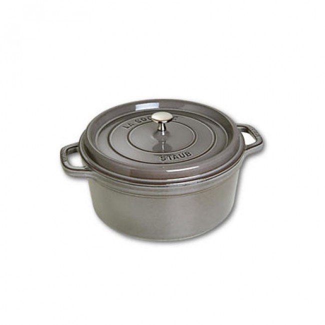 Cocotte en fonte ronde 28 cm gris graphite - Fondamentales - Staub