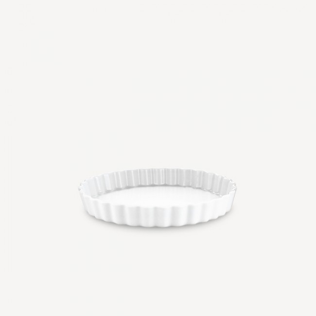 Moule à tarte rond blanc 26,5cm en porcelaine - Pillivuyt