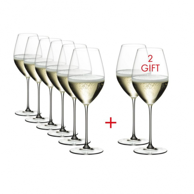 Verres à Champagne cristallin 44,5cl - Veritas - Lot de 8