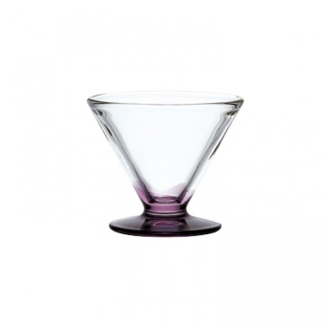 Coupe à glace 15cl à pied et jambe violets - Lot de 6