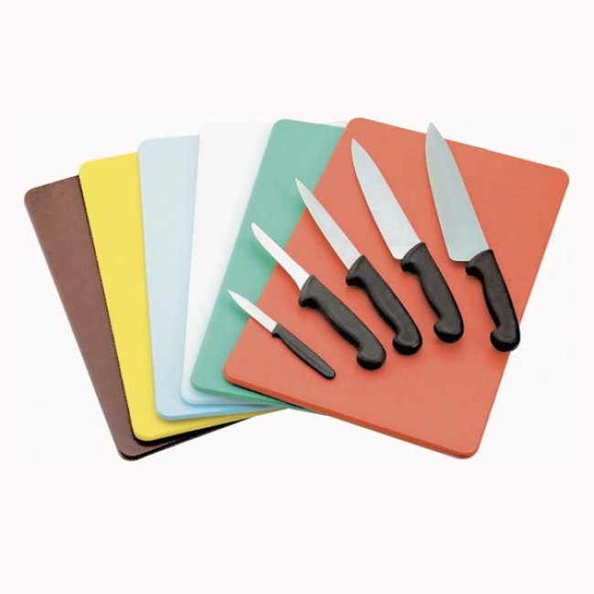 Lot de 6 planches à découper 40 x 30 x 1cm en polyéthylène - AZ Boutique