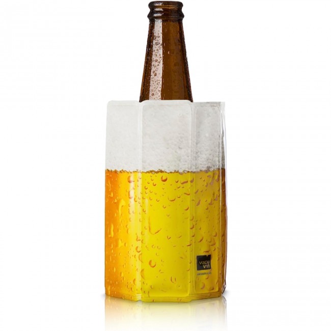 Manchon rafraîchisseur de bière plastique jaune - Rapid ice - Vacu Vin