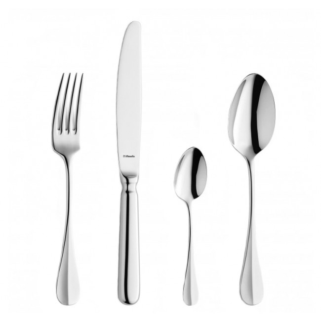 Ménagère 18 pièces en inox 18/10 de 4mm - Manche orfèvre - Baguette Royal - Amefa