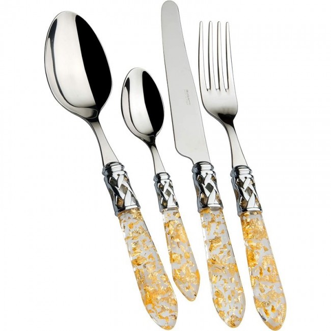 Ménagère 24 pièces noire en inox - Range couverts en bois - Laguiole - Jean Dubost