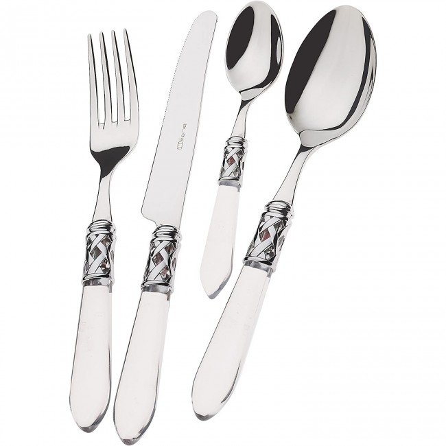 Ménagère 24 pièces noire en inox - Range couverts en bois - Laguiole - Jean Dubost