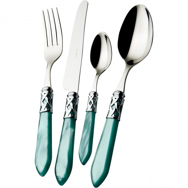 Ménagère 24 pièces noire en inox - Range couverts en bois - Laguiole - Jean Dubost
