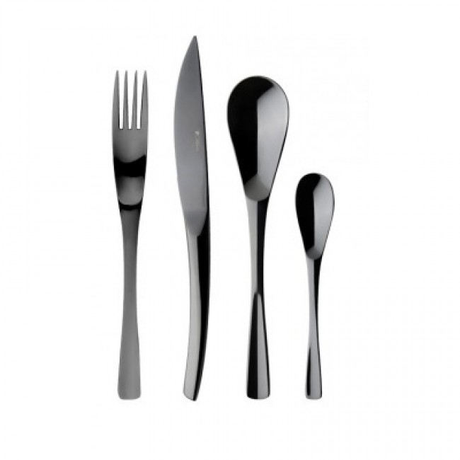 Ménagère 48 pièces inox 18/10 - XY Black Miroir - Guy Degrenne