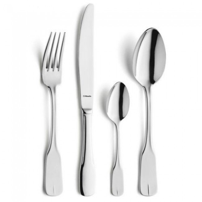 Ménagère 48 pièces en inox 18/0 (couteau à steak) - Vieux Paris Satiné - Amefa