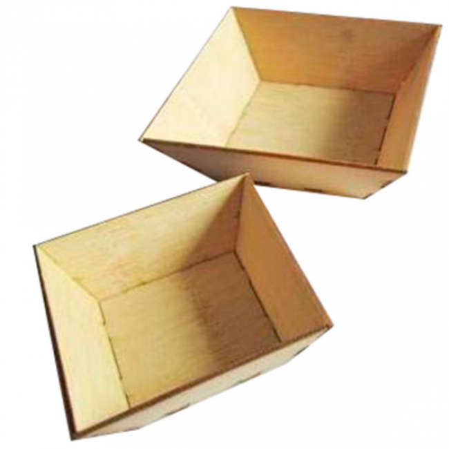 Mini récipient jetable en bamboo couleur naturel 5x5x2 cm - Lot de 100 - Vaiselle jetable
