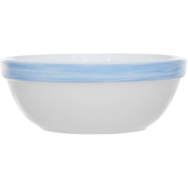 Mini saladier bleu blanc arcopal 12 cm - Brush Bleu - Arcoroc