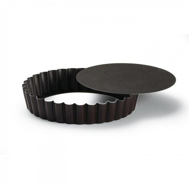 Moule à tartelette à fond amovible cannelé 12cm anti-adhérent - Paderno