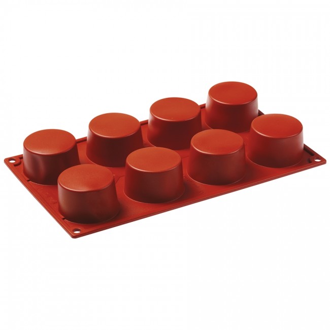 Moule flexible en silicone - 8 cylindres - Flexipad - Paderno