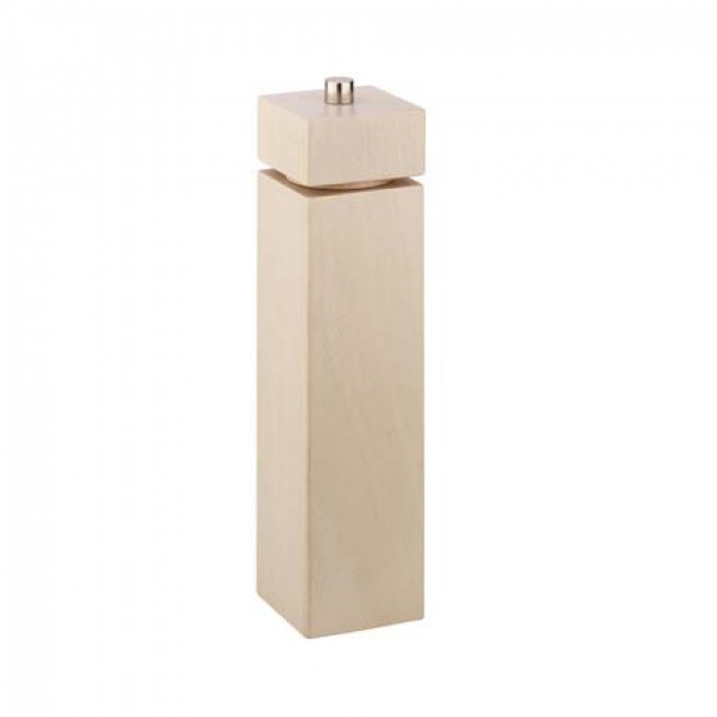 Moulin à sel 24,5cm en bois beige - Parma - Bisetti