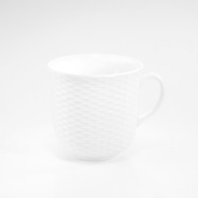 Mug en porcelaine 37cl blanc - Basket - Pillivuyt