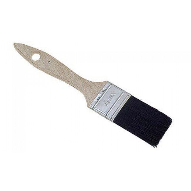 Pinceau pâtissier de 6cm - Manche en bois - Virole inox - Paderno