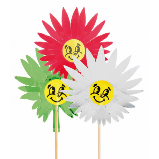 Piques décorations glaces "chenille soleil" 15 cm assorties bois - AZ Boutique