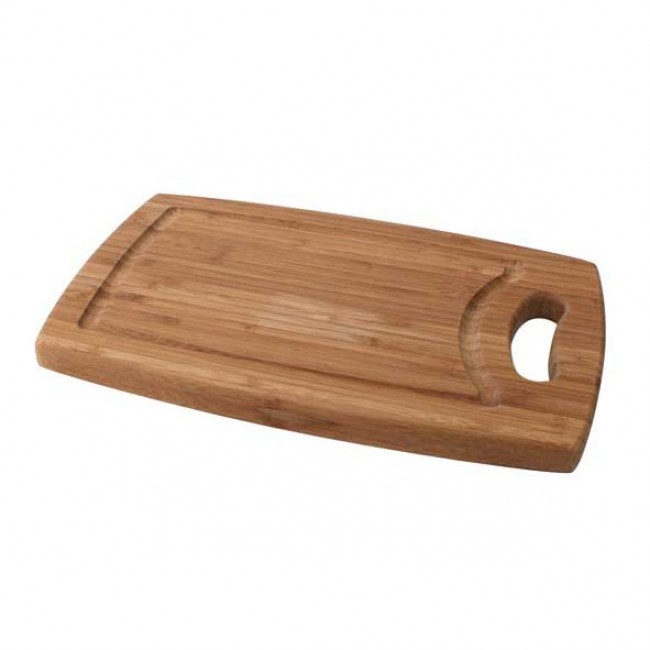 Planche à découper à rigole en bambou 29cm x 19cm x 1,8cm - Planche en bois - Cosy & Trendy