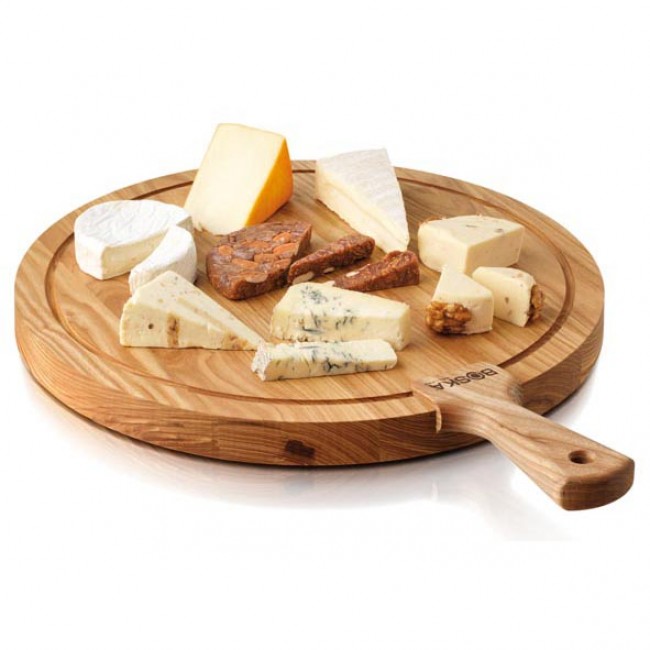 Planche à fromage ronde en bois de chène - size L - Life - Boska