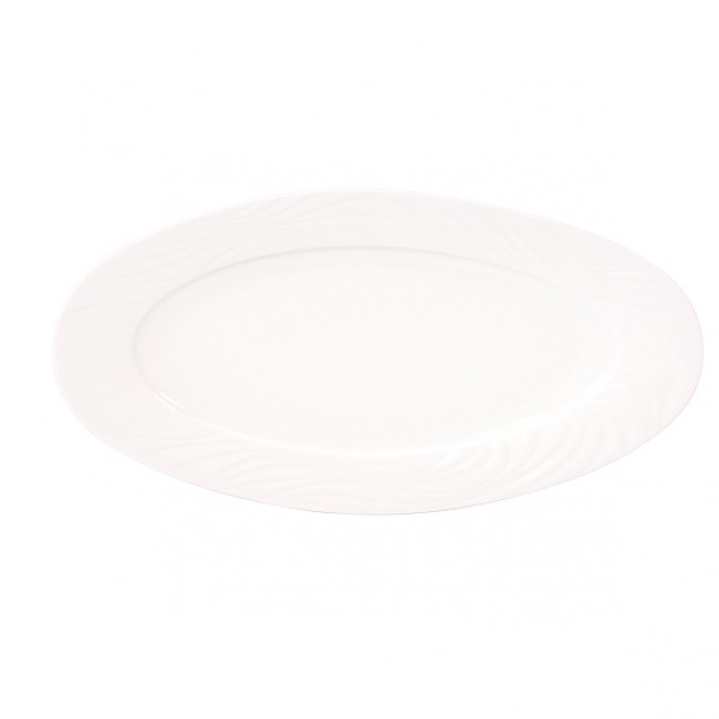 Plat de service ovale blanc 32x24cm - Seamless - Spal