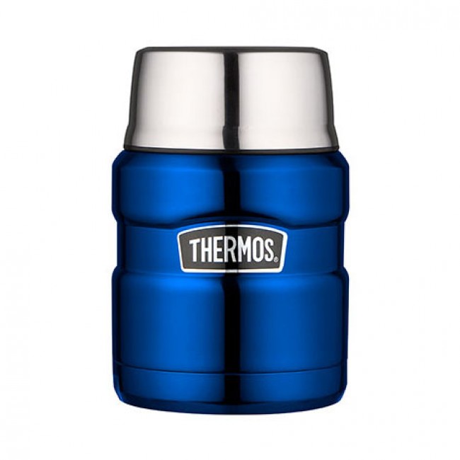 Porte aliment isotherme 47cl hammertone bleu- King - Thermos