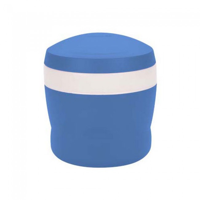 Porte aliment isotherme avec cuillère pliable 24cl bleu - Snack Jar - Thermos