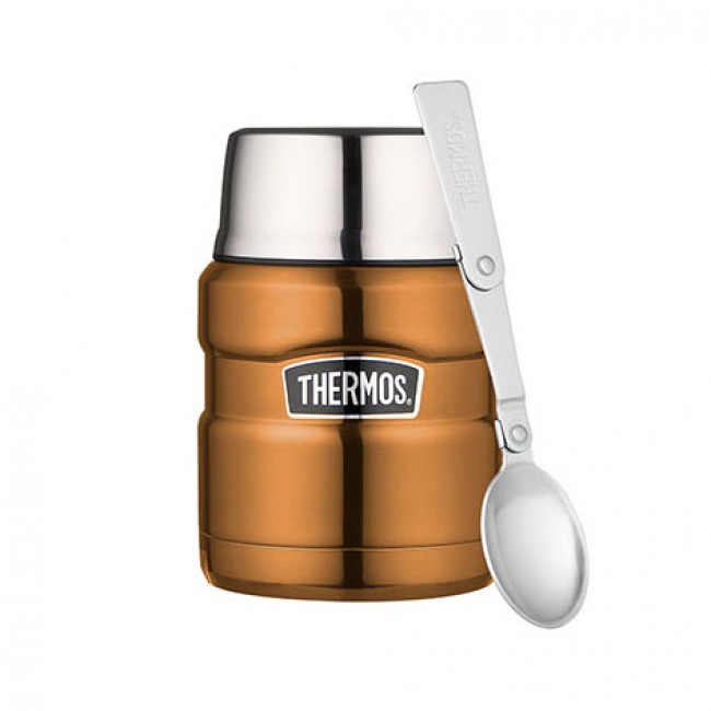 Porte aliment isotherme 45cl hammertone gris - King - Thermos
