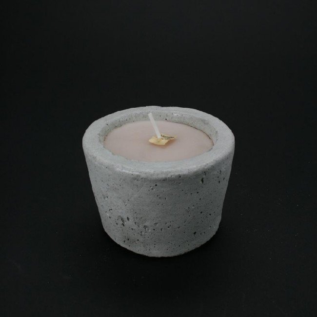 Pot bougie beige à la vanille 7cm - Lot de 2