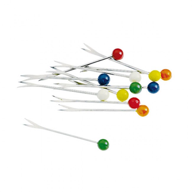Pique à escargot 2 pointes - Lot de 12 - Coloris assortis - Paderno