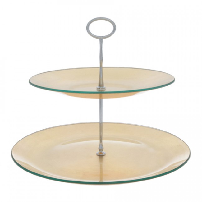 Présentoir à gâteaux 2 niveaux 25X31cm - hauteur 25cm - Buffet - Cosy & Trendy