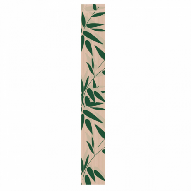 Sachet boulangerie 32g/m² 9x4x66cm kraft naturel motifs feuilles vertes - Lot de 250 - Feel Green - AZ Boutique