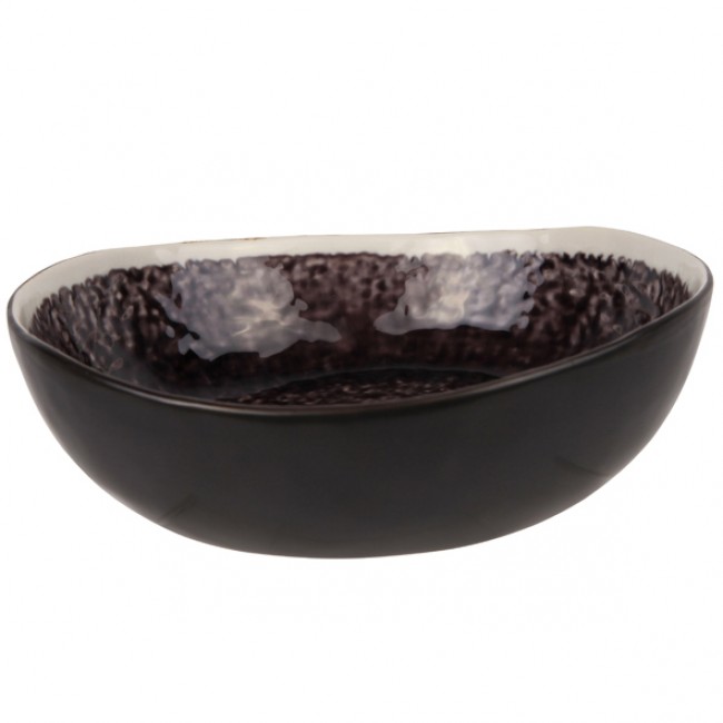 Saladier rond noir et violet 21cm - Laguna Viola - Cosy & Trendy