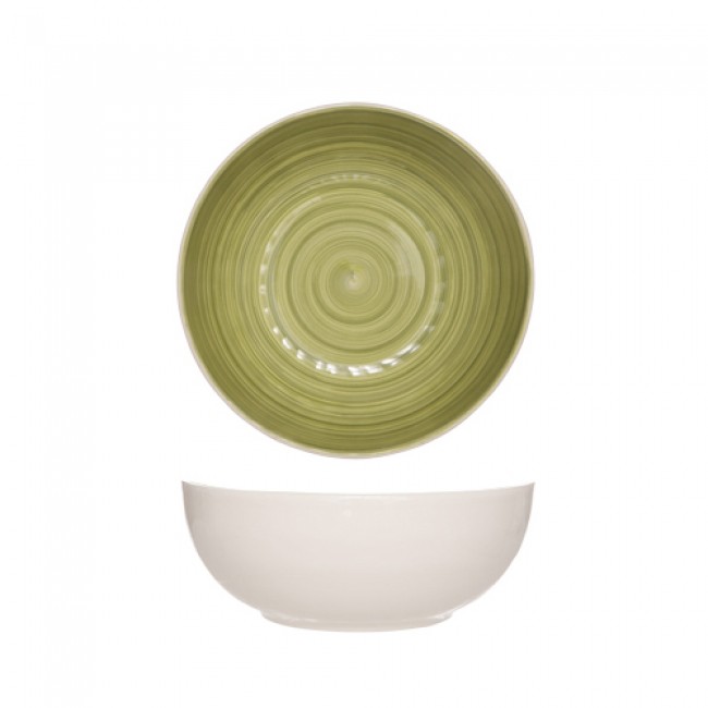 Saladier rond vert 25cm en grès - A l'unité - Turbolino - Cosy & Trendy