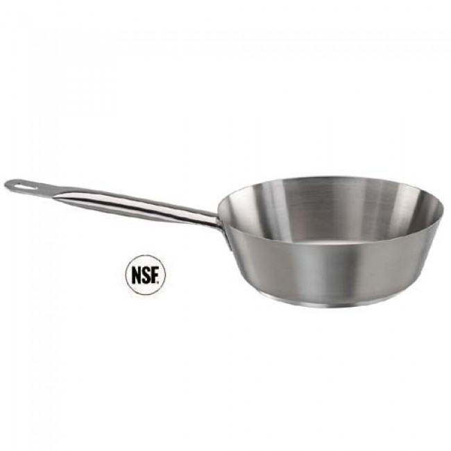 Sauteuse évasée en inox 18/10 - Ø 18 cm - Série 1000 - Paderno