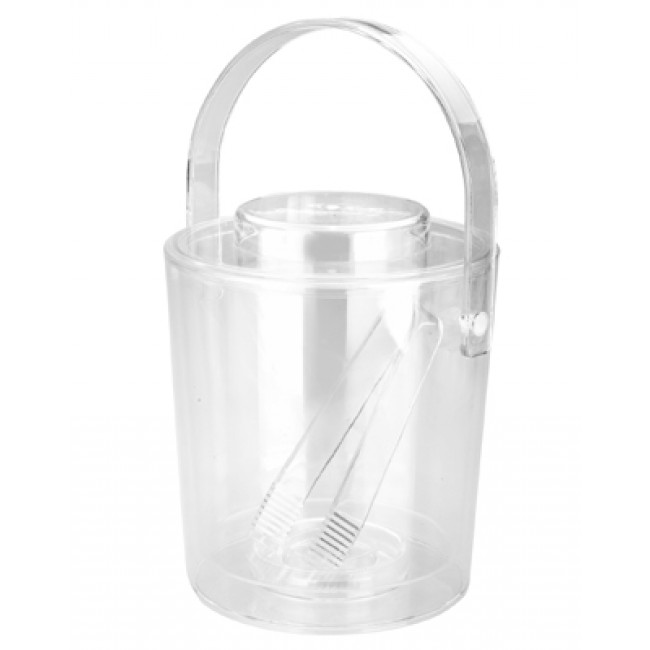 Seau à glace isotherme acrylique transparent avec pince et couvercle - Lacor