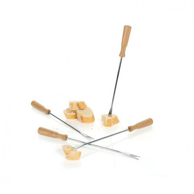 Set 4 fourchette à fromage fondue en chêne - Life - Boska