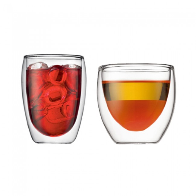 Set de 4 verres double paroi 8cl et 35cl - Pavina - Bodum