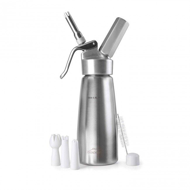 Siphon professionnel à crème en inox et aluminium - 0.5L - Siphons - Lacor