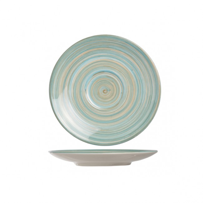 Sous-tasse à déjeuner bleue 17cm en porcelaine - Turbolino - Cosy & Trendy