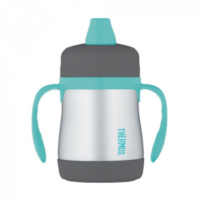 Tasse à bec souple avec anses 21cl bleu - Junior - Thermos