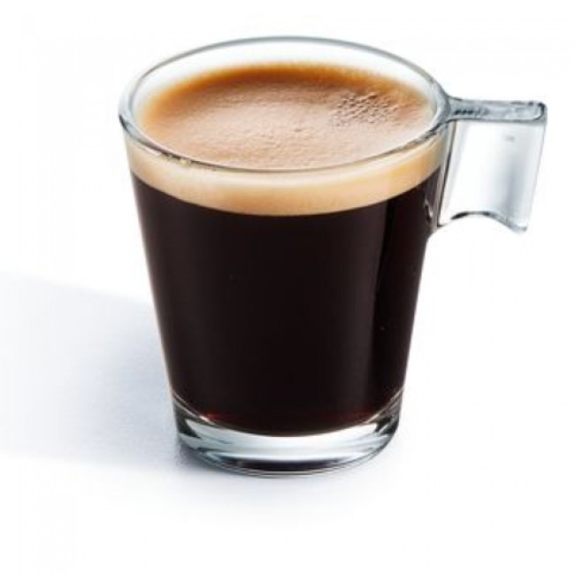 Tasse a cafe 8cl a anse en verre trempe transparent - aroma - arcoroc