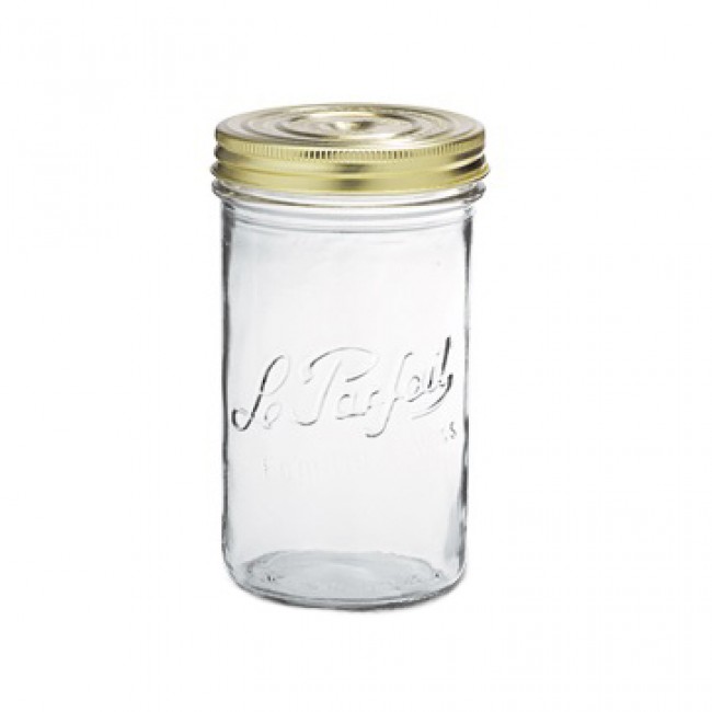Terrine en verre 1000g avec couvercle a vis 100mm - famila wiss - le parfait