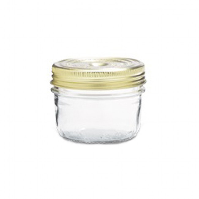 Terrine en verre 200g avec couvercle a vis 82mm - famila wiss - le parfait