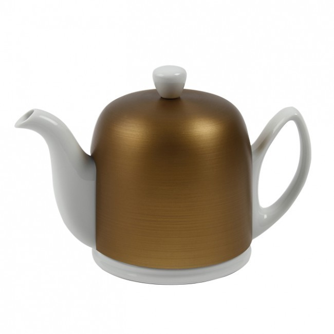 Théière 6 tasses - cloche alu bronze - Blanc - Salam - Guy Degrenne