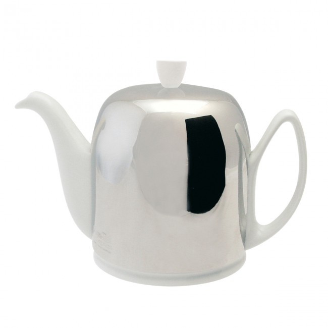 Verseuse théière Salam blanche 2 tasses de 35cl en porcelaine - Salam - Guy Degrenne