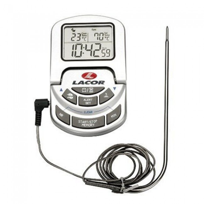 Thermomètre digital de cuisine avec sonde - 0 à 300° C - Thermomètre - Lacor