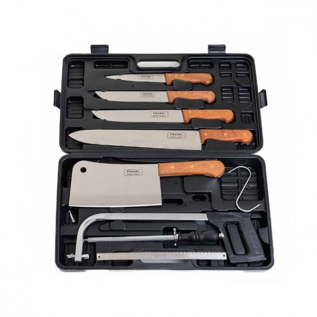 Ménagère 24 pièces noire en inox - Range couverts en bois - Laguiole - Jean Dubost
