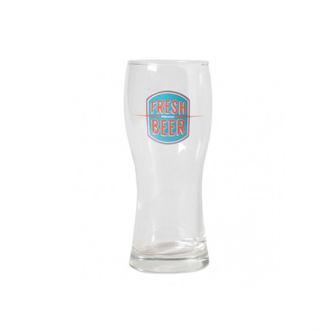 Verre à bière Weizen 29cl decor Fresh Beer bleu - Lot de 6 - Prague - Durobor