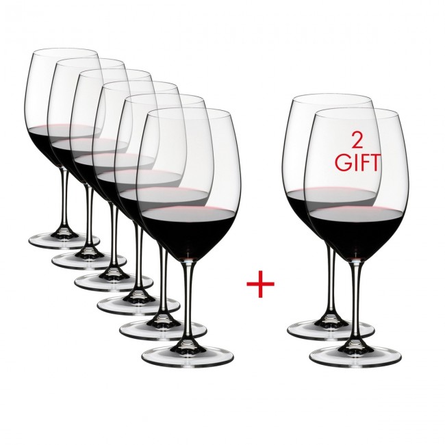 Verre à vin à pied Cabernet Sauvignon/Merlot 61cl cristallin - Lot de 8