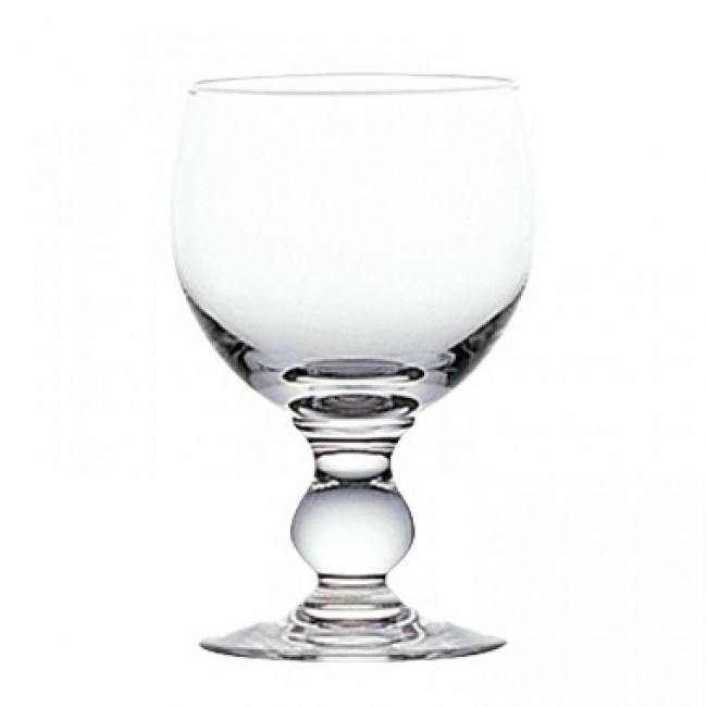 Bol en verre pressé transparent rond sur pied 4 médaillons 60 cl - Lot de 6 - Fleur de Lys - La Rochère